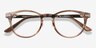 Traveller Brown Striped Acetate-metalEyeglass Frames from EyeBuyDirect, Closed View