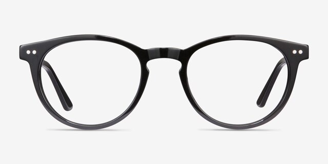 Traveller Black AcetateEyeglass Frames from EyeBuyDirect, Front View