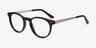 Traveller Black AcetateEyeglass Frames from EyeBuyDirect, Angle View