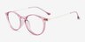 Amity Clear Purple Plastic-metalMontures de lunettes de vue d'EyeBuyDirect, Vue d'Angle