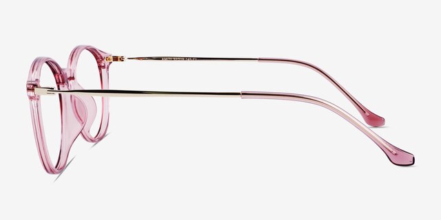 Amity Clear Purple Plastic-metalMontures de lunettes de vue d'EyeBuyDirect, Vue de Côté