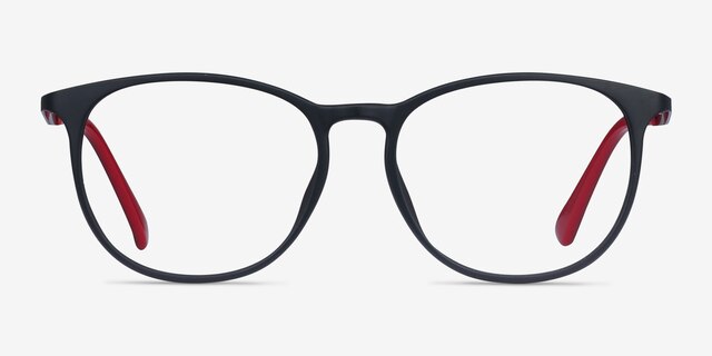 Today Black Plastic-metalEyeglass Frames from EyeBuyDirect, Front View