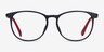 Today Black Plastic-metalEyeglass Frames from EyeBuyDirect, Front View