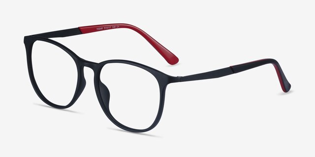 Today Black Plastic-metalEyeglass Frames from EyeBuyDirect, Angle View