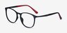 Today Black Plastic-metalEyeglass Frames from EyeBuyDirect, Angle View