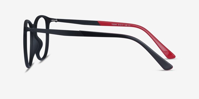 Today Black Plastic-metalEyeglass Frames from EyeBuyDirect, Side View