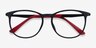 Today Black Plastic-metalEyeglass Frames from EyeBuyDirect, Closed View