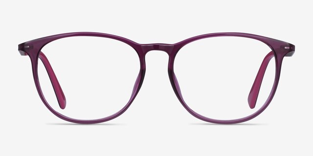 Today Purple Plastic-metalEyeglass Frames from EyeBuyDirect, Front View