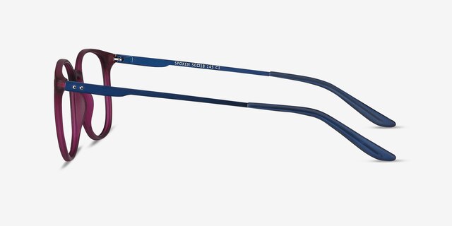 Spoken Purple MetalEyeglass Frames from EyeBuyDirect, Side View