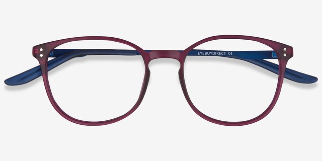 Spoken Purple MetalEyeglass Frames from EyeBuyDirect, Closed View