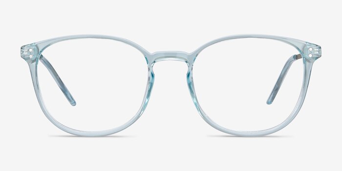 Spoken Clear Blue Plastic-metal Eyeglass Frames from EyeBuyDirect