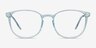 Spoken Clear Blue Plastic-metalMontures de lunettes de vue d'EyeBuyDirect, Vue de Face