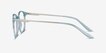 Spoken Clear Blue Plastic, MetalEyeglass Frames from EyeBuyDirect, Side View
