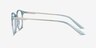 Spoken Clear Blue Plastic-metalMontures de lunettes de vue d'EyeBuyDirect, Vue de Côté