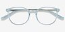 Spoken Clear Blue Plastic-metalMontures de lunettes de vue d'EyeBuyDirect, Vue Rapprochée