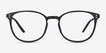 Spoken Black Plastic, MetalEyeglass Frames from EyeBuyDirect, Front View