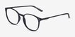 Spoken Black Plastic, MetalEyeglass Frames from EyeBuyDirect, Angle View