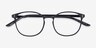 Spoken Noir Plastic-metalMontures de lunettes de vue d'EyeBuyDirect, Vue Rapprochée