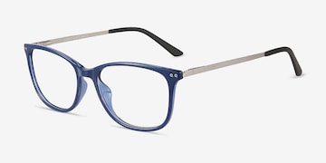 Clarity Rectangle Blue Glasses for Women