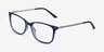 Clarity Blue Plastic-metalEyeglass Frames from EyeBuyDirect, Angle View