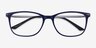 Clarity Blue Plastic-metalEyeglass Frames from EyeBuyDirect, Closed View