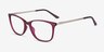 Clarity Purple Plastic-metalEyeglass Frames from EyeBuyDirect, Angle View