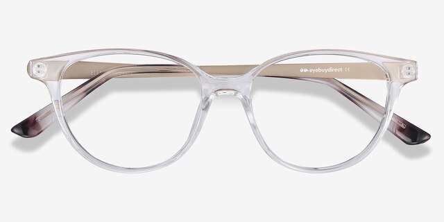 Element Transparent Plastic-metalMontures de lunettes de vue d'EyeBuyDirect, Vue Rapprochée