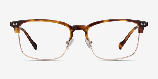 Explorer Tortoise Acetate-metalEyeglass Frames from EyeBuyDirect, Front View