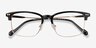 Explorer Noir Acetate-metalMontures de lunettes de vue d'EyeBuyDirect, Vue Rapprochée