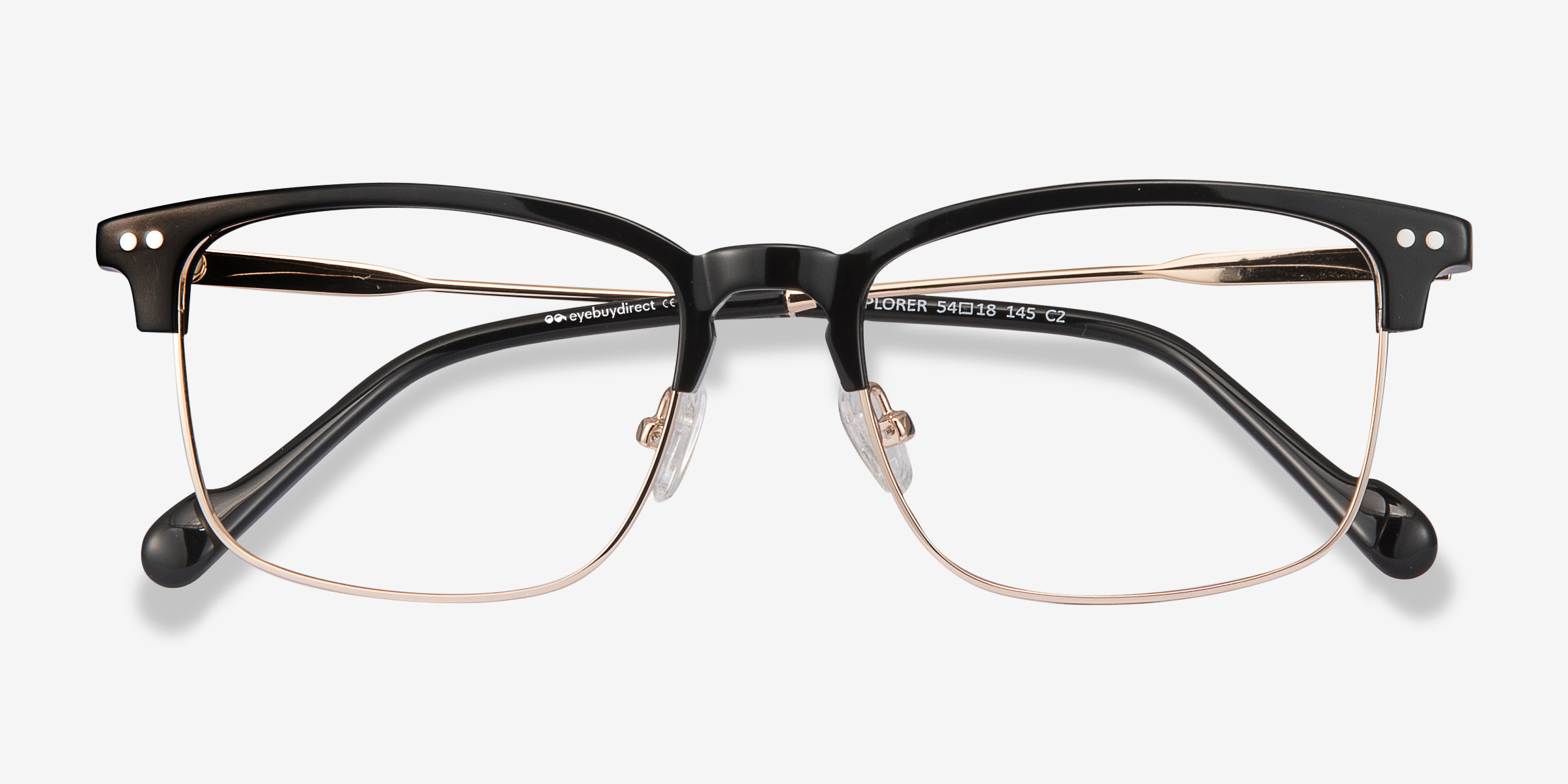 Explorer Rectangle Black Glasses for Men | Eyebuydirect