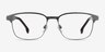 Meta Gunmetal Acetate-metalEyeglass Frames from EyeBuyDirect, Front View