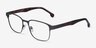 Meta Gunmetal Acetate-metalEyeglass Frames from EyeBuyDirect, Angle View