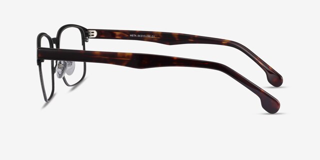 Meta Gunmetal Acetate-metalEyeglass Frames from EyeBuyDirect, Side View