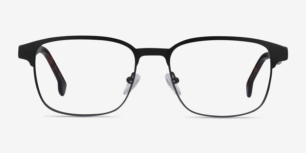 Meta Black Acetate-metal Eyeglass Frames