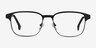 Meta Noir Acetate-metalMontures de lunettes de vue d'EyeBuyDirect, Vue de Face