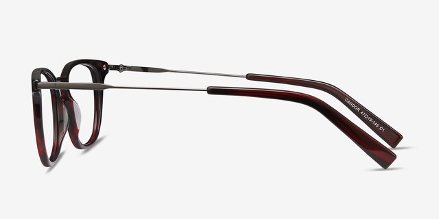 Candor Red AcetateEyeglass Frames from EyeBuyDirect, Side View