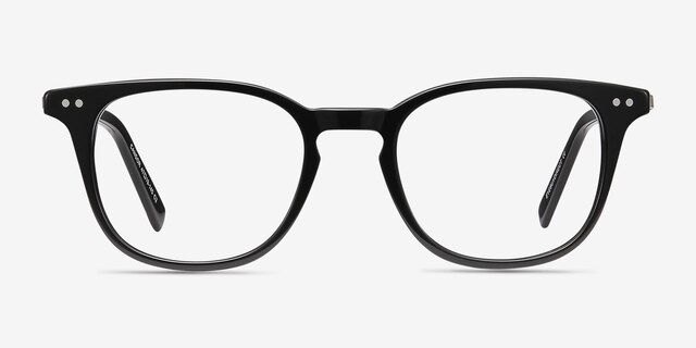 Candor Black Acetate-metalEyeglass Frames from EyeBuyDirect, Front View