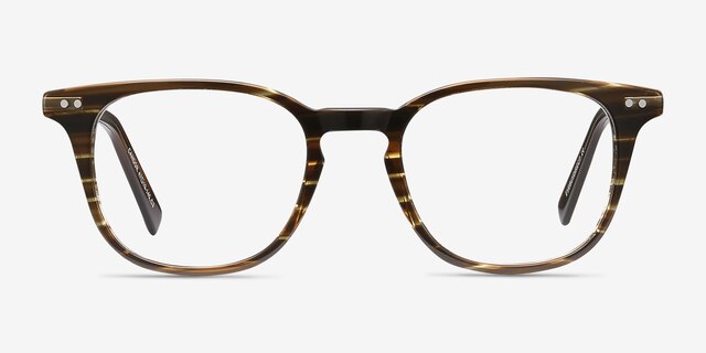 Candor Striped AcetateEyeglass Frames from EyeBuyDirect, Front View
