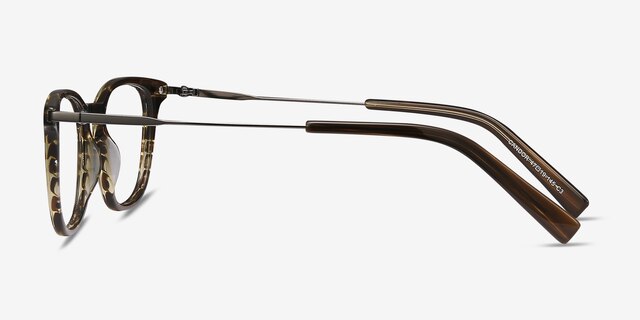 Candor Striped AcetateEyeglass Frames from EyeBuyDirect, Side View