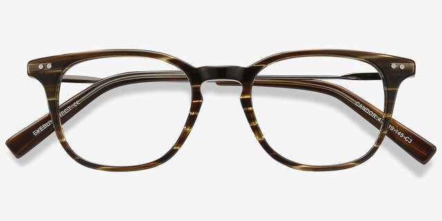 Candor Striped AcetateEyeglass Frames from EyeBuyDirect, Closed View