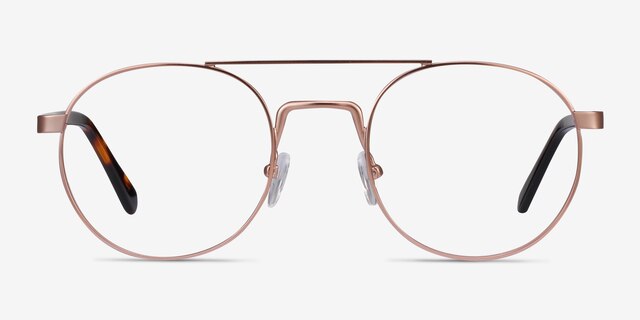 Lock Rose Gold AcetateEyeglass Frames from EyeBuyDirect, Front View