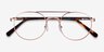 Lock Rose Gold AcetateEyeglass Frames from EyeBuyDirect, Closed View