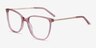 Aroma Pink Acetate-metalEyeglass Frames from EyeBuyDirect, Angle View