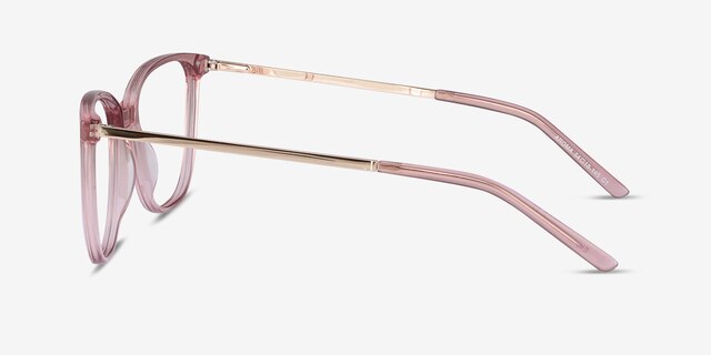 Aroma Pink Acetate-metalEyeglass Frames from EyeBuyDirect, Side View