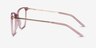 Aroma Pink Acetate-metalEyeglass Frames from EyeBuyDirect, Side View