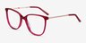Aroma Framboise Acetate-metalMontures de lunettes de vue d'EyeBuyDirect, Vue d'Angle