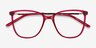 Aroma Framboise Acetate-metalMontures de lunettes de vue d'EyeBuyDirect, Vue Rapprochée