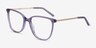 Aroma Violet Acetate-metalMontures de lunettes de vue d'EyeBuyDirect, Vue d'Angle