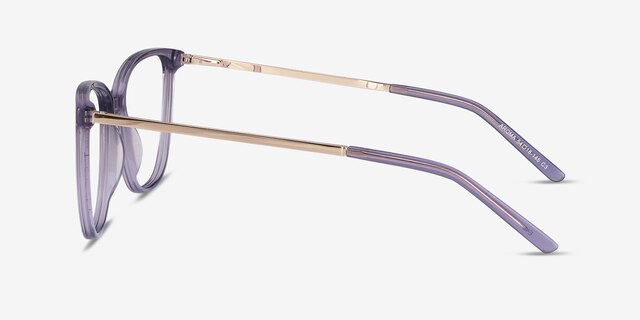 Aroma Violet Acetate-metalMontures de lunettes de vue d'EyeBuyDirect, Vue de Côté