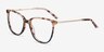 Aroma Tortoise Green Acetate-metalMontures de lunettes de vue d'EyeBuyDirect, Vue d'Angle